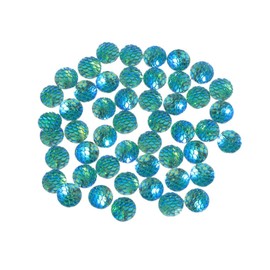 SEWACC 150pcs Ab Color Round Resin Rhinestone Beads for Jewelry Making Versatile Accessories for Nail Decoration and Craft Projects Green