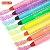 Shuttle Art 蛍光ペン 8色 16本セット 固形蛍光マーカー 蛍光クレヨン 速乾 裏移りしにくい 繰り出し式