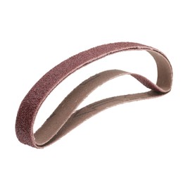 uxcell 2pcs 2-1/2" x 16" Sanding Belts 80 Grits Aluminum Oxide Abrasive Belt Sander Paper Sanding Papers for Metal Wood Grinding Polishing, Reddish Brown