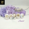 Blooming Flower Handmade Nail Tips - Short Ballerina / 활짝핀꽃