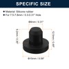 sourcing map 16 Pieces Black Rubber Stopper, 8mm Plug Holes