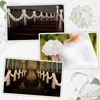 Riceshoot 37 Pcs Church Pew Wedding Decorations with Light White