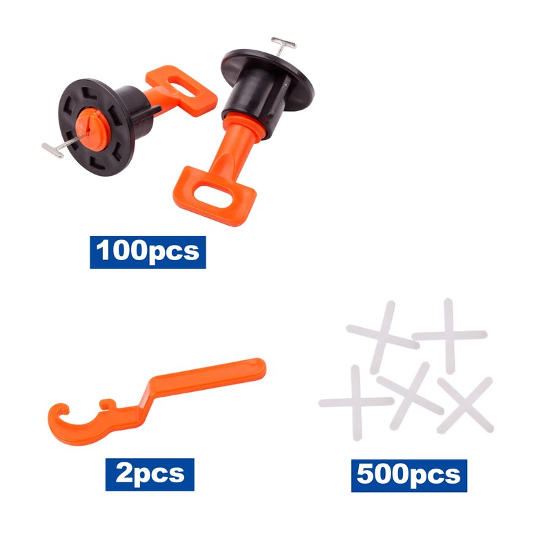 Tile Leveling System Kit with 100pcs Tile Leveler & 2