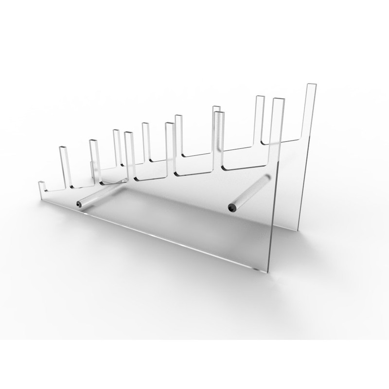 FixtureDisplays® Large Multiple Plate Display Rack Clear Holder 10748