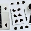 100pcs Cute Black Cat Stickers Kawaii Small Stickers Decorative Masking