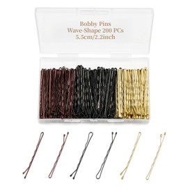 QIUTIMIY 200 Pcs 1.38 Inch Wave-Shaped Bobby Pins Mix Metal Hair Pins Hair Accessories for Women Stylists Hair Sticks Girl