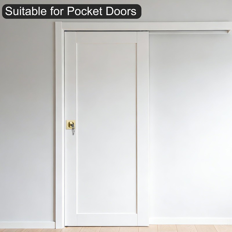 Malimali Pocket Door Lock, Pocket Door Hardware Square Door Lock