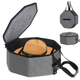 SHWWQUE Hat Storage Box,Hat Boxes for Women Storage,Cowboy Hats Holder for Travel,Wide Brims Hat Carrier Case,Stuffed Animal Toy Organizer,Hat Box Closet Organizers and Storage,Hat Boxes for Men