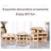 3D Wooden Puzzles for Adults,DIY Color Modern Villa Wooden Model