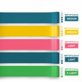 TnP Resistance Bands, Skin-Friendly Resistance Fitness Exercise Loop Bands with Choice of Resistance Levels - for Women and Men- Ideal for Home, Gym, Yoga, Training, Stretch Loop Physio (Set 3)