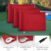 KINGTOP Golf Flag 8x6 Inch - Plain Red, 420D Nylon,