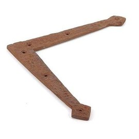 Van Dyke's Restorers Diamond Corner Strap – Rustic Metal Brace for Doors, Trunks, Cabinets, and Furniture, 8-Inch Decorative Support, Vintage Hardware, Rust