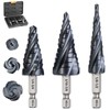 Matework M35 Cobalt Step Drill Bit Set, Four Spiral Flute