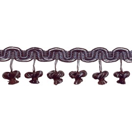 DÉCOPRO Brown Ice Blue 2" Onion Tassel Fringe Trim Mocha Ice [By The Yard]