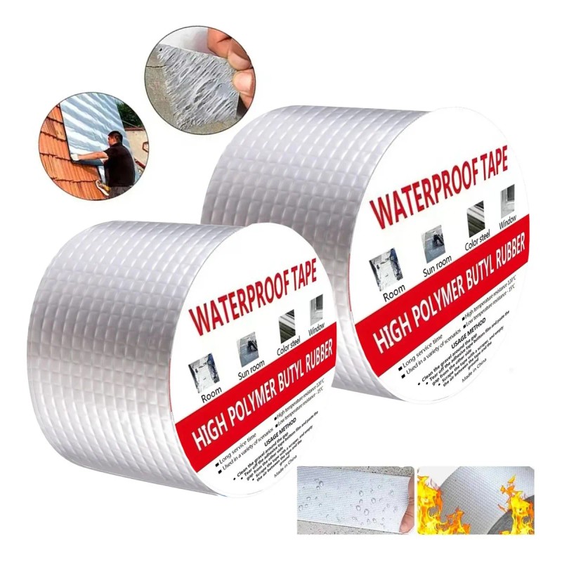 2 Pcs Cinta De Sellado Impermeable Y Estanca 10cm*10m