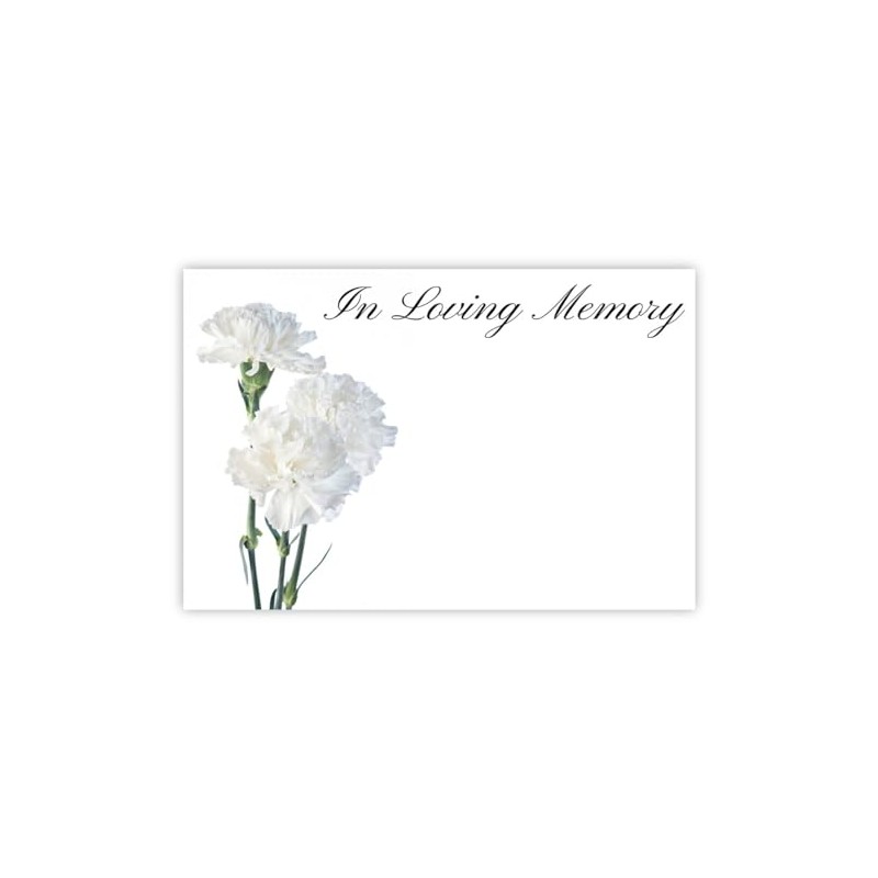 celloexpress In Loving Memory (3 Carnations) Flower Message Cards -