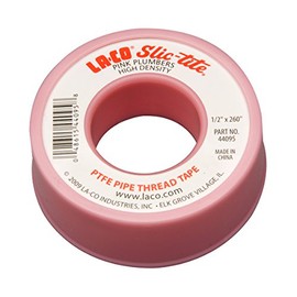 LA-CO 44095 Slic-Tite PTFE Pipe Thread Tape, Premium Grade [260" Length, 1/2" Wide], Pink
