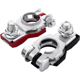 Zipelo Battery Terminal Connector, Top Post Battery Cable Terminal Clamp Set