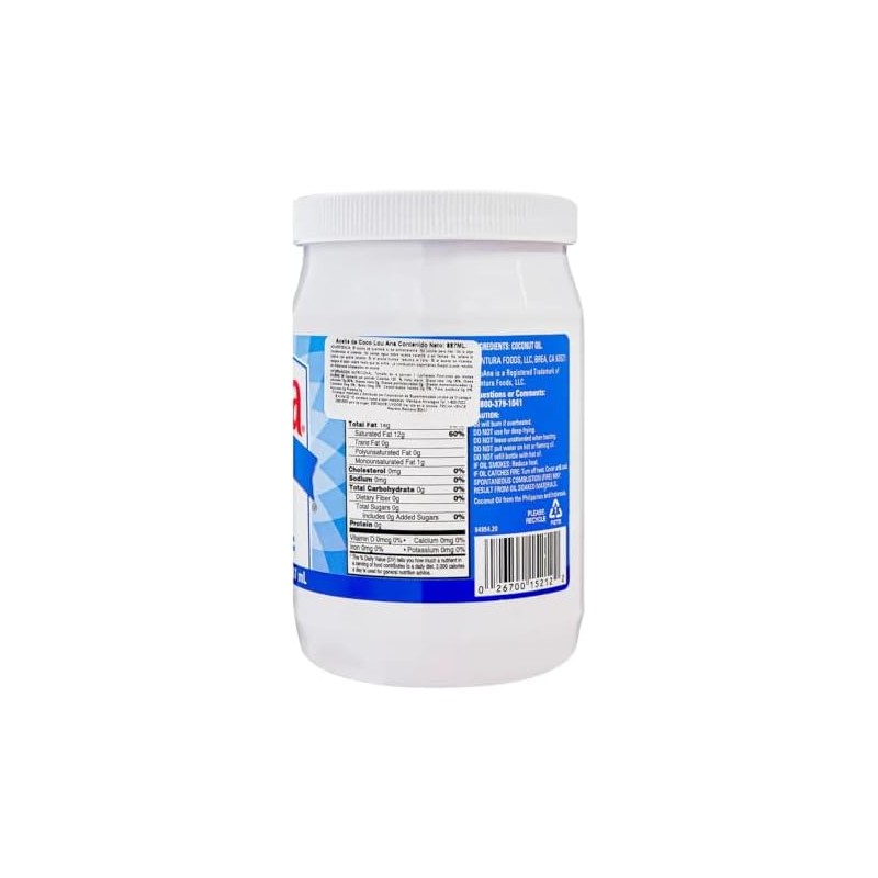 Aceite de Coco Puro 100% Natural Ideal para Cocina y