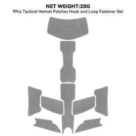Qavctw 9Pcs Helmet Patches Hook and Loop, Tactical Patches Military Helmet Hook and Loop Fastener Set Sticky High Cut for Fast Helmets Tactical Accessories