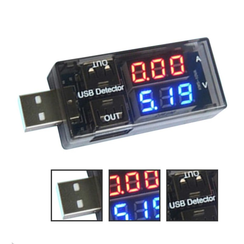 1pc Black USB Power Current Meter,3-9V 0-5A Voltage Tester Multimeter,LCD