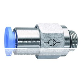 RIEGLER 151493-200.188-2 Straight Check Valve Blue Series Threaded Hose G 1/8 A Pack of 1