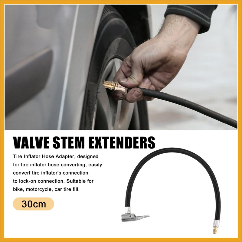 Partuto 40cm 16" Tire Valve Stem Extension Inflator Extender Hose