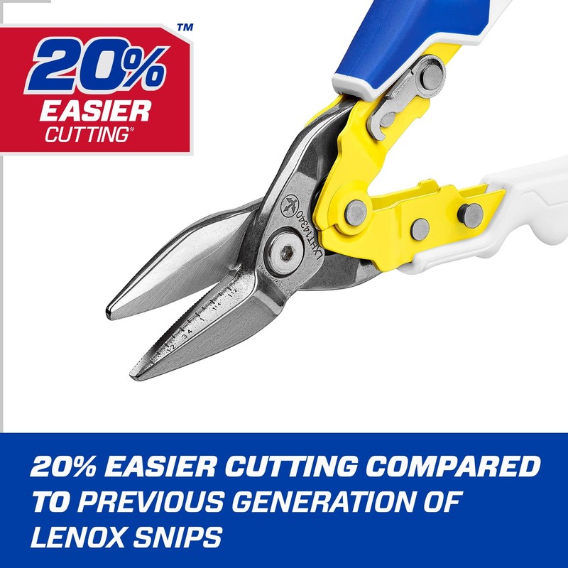 LENOX TOOLS Pliers, Straight Avitation Snips, With Durable Grip (LXHT14340​)