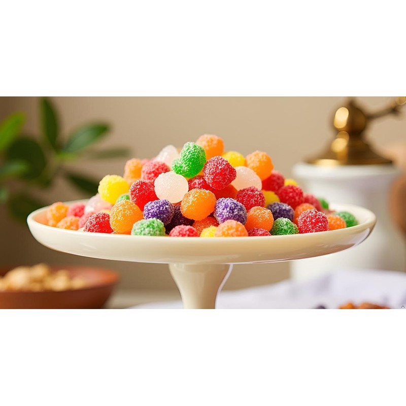 SweetGourmet Spice Drops Candy, Old-Fashioned Gumdrops, 6 Flavors Jelly Candy,