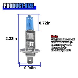 2PCS H1 Car Halogen Bulbs, 12V 35W White Bright High/Low Beam Automotive Fog Light Xenon Bulbs, Universal Plug and Play Headlight Halogen Capsule Lamp Replacement Accessories for Most Car, SUV (H1)