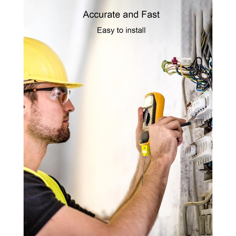 5Pcs K Type Mini-Connector Thermocouple Temperature Probe Sensor, 1 Meter