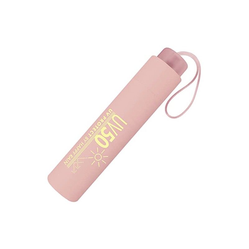 Happy Rain Pocket Umbrella UV50 UV Protect Super Mini, flamingo,
