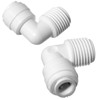 iSpring 4044KX2 Quick Connect Fitting Reverse Osmosis Drinking Water Fixed Elbow Fitting, 1/4" NPT x 1/4", 2 Pack