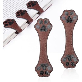 Magnetic Leather Bookmarks, Stylish Dog Design Clips, Ideal Leather Magnetic Bookmark Gift for Book Lovers, Perfect Book Accessories for Readers, Teachers, and Students