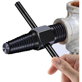 Double Head Screw Extractor 1/2 and 3/4 Inch with Stick, Left Thread Extractor Pipe Screw Extractor Bolt Remover for Pipeline Cleaning Bad Tap Maintenance