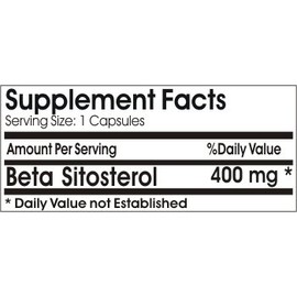 Beta Sitosterol 400mg ~ 90 Capsules - No Additives ~ Naturetition Supplements
