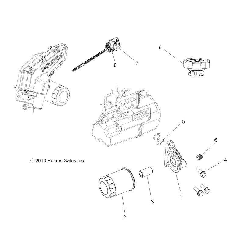 Polaris GEM Oil Fill Dipstick, Genuine OEM Part 2521140, Qty