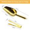 Stainless Steel Ice Scoop and Ice Tongs Small Round Bottom