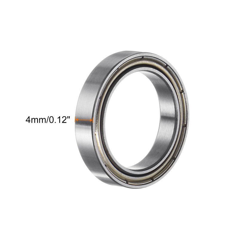 sourcing map 10pcs 6702ZZ Deep Groove Ball Bearings, Chrome Steel