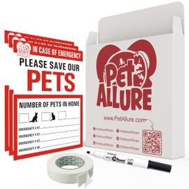 Reusable 16-Pack Pet Alert Stickers for Cats, Facing Out on Inside Windows & Glass Doors, No Sticky Residue