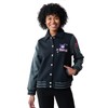 Bioworld Kuromi Women's Long Sleeve Varsity Jacket-Medium
