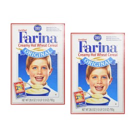 Farina Mills Fortified Farina Creamy Hot Wheat Cereal 28 oz (Packaging May Vary) (Pack of 2)