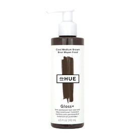 dpHUE Gloss+, Marrón Medio Frío - 6.5 Oz - Color y Acondicionador Semipermanente para El Cabello - Dura Hasta Ocho Lavados - Sin Parabenos, Sls y Sles Sin Sulfatos - Vegano, Certificado Leaping Bunny
