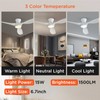 TALOYA 52 inch Ceiling Fans with Lights Remote Control, Modern