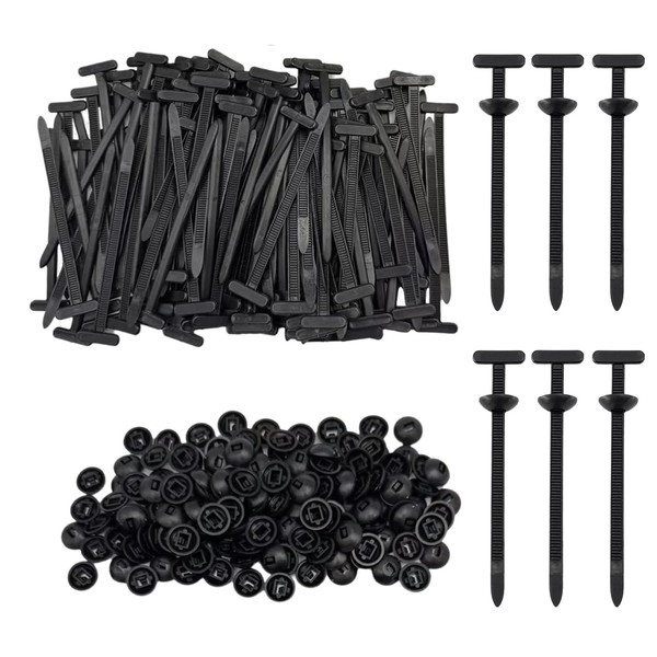 160pcs Nylon Universal Cable Tie Buckles & Zipper Clips -