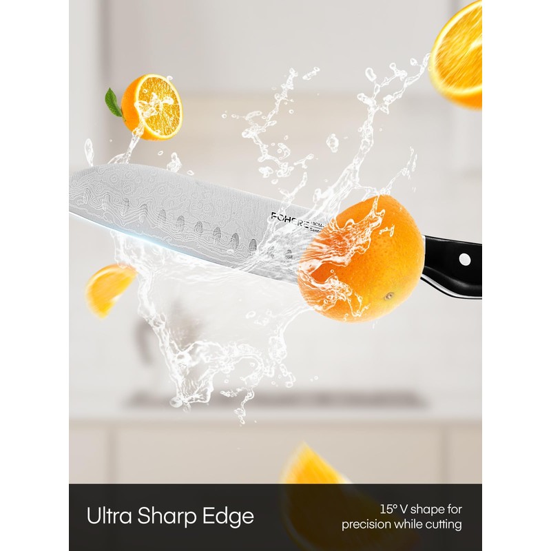 Knife Set, FOHERE 14 Pieces Self Sharpening Knife Block Set,
