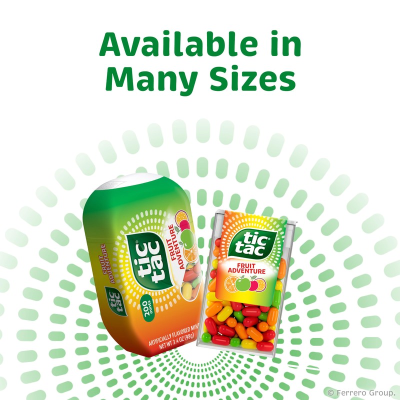 Tic Tac Citrus Adventure, On-the-Go Pocket-Sized Mints, 200 pieces, Bulk