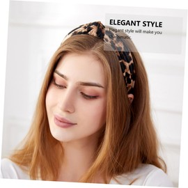 FRCOLOR 4piezas Diadema De Leopardo Elegante y Chic Para Mujeres Paquete De Accesorios De Moda Para Fiesta y Ocasiones Especiales
