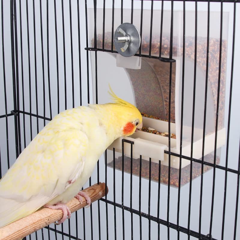 Paquete de 2 comederos automáticos para pájaros, alimentadores de loros,