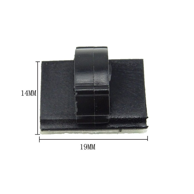 Honbay 100 Pieces Adhesive Cable Clips Drop Clamp Cable Tie